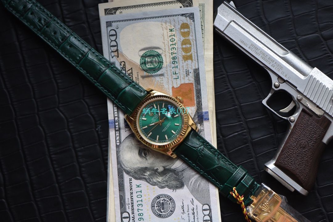  Video analysis  High quality  Replica Watches  Rolex  Day-Date 型系列118138-L(FC)绿盘 wrist watches  / R582