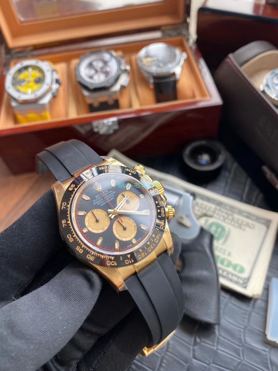 N Factory 黄金黑猫警长 Rolex  Cosmograph Daytona  Ditongna 系列 top  Replica Copy m116518ln-0047 wrist watches  / R593