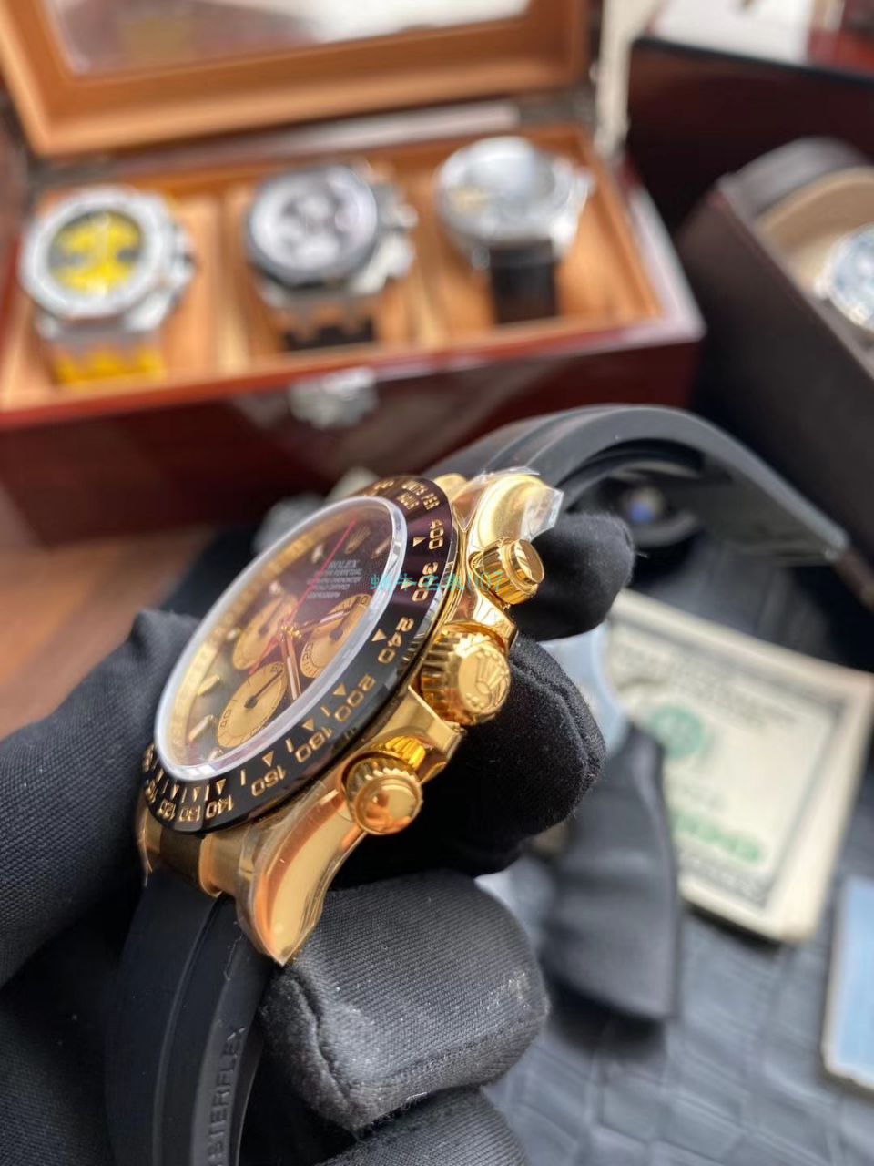N Factory 黄金黑猫警长 Rolex  Cosmograph Daytona  Ditongna 系列 top  Replica Copy m116518ln-0047 wrist watches  / R593