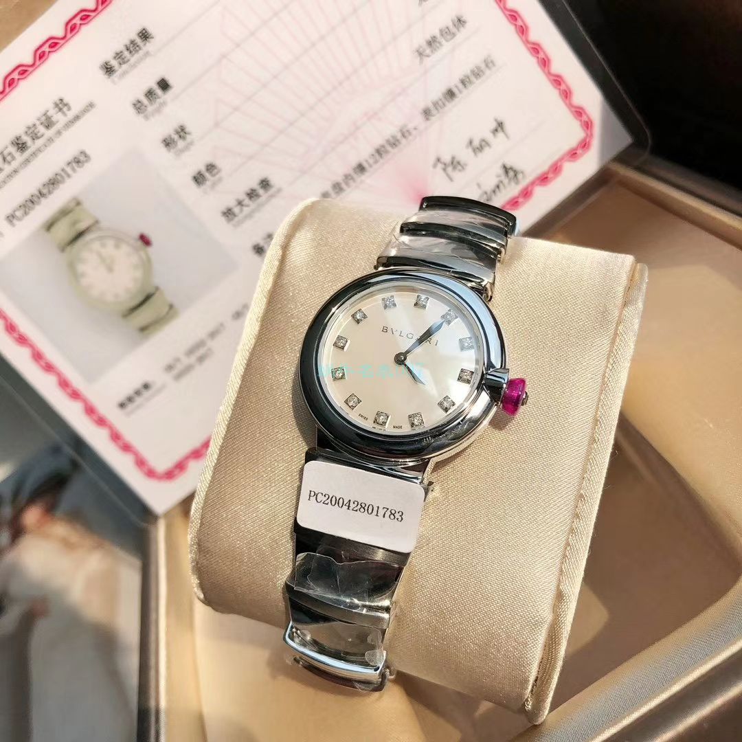 渠道真钻原单 BVLGARI LVCEA系列102196 LU28WSS/12女士 wrist watches  / BG033