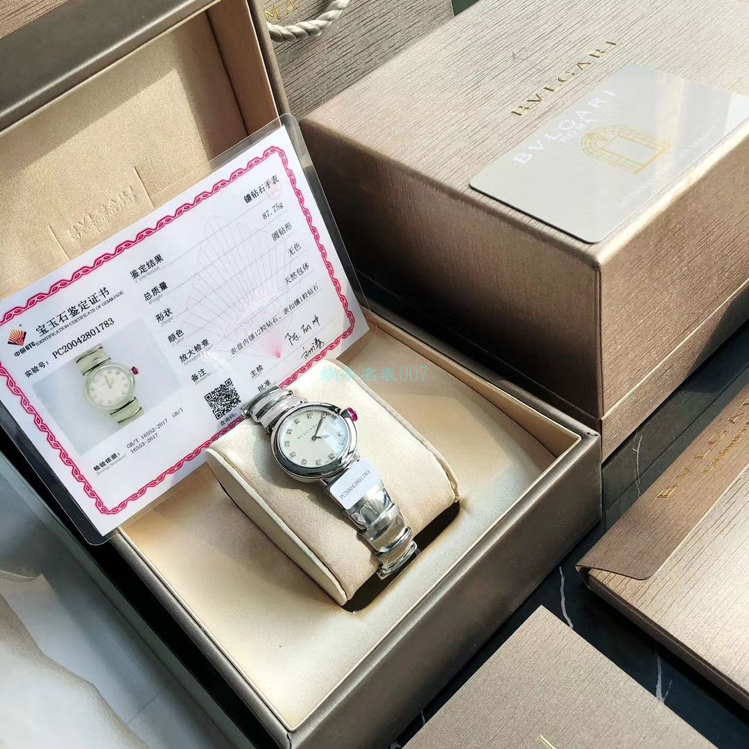 渠道真钻原单 BVLGARI LVCEA系列102196 LU28WSS/12女士 wrist watches  / BG033