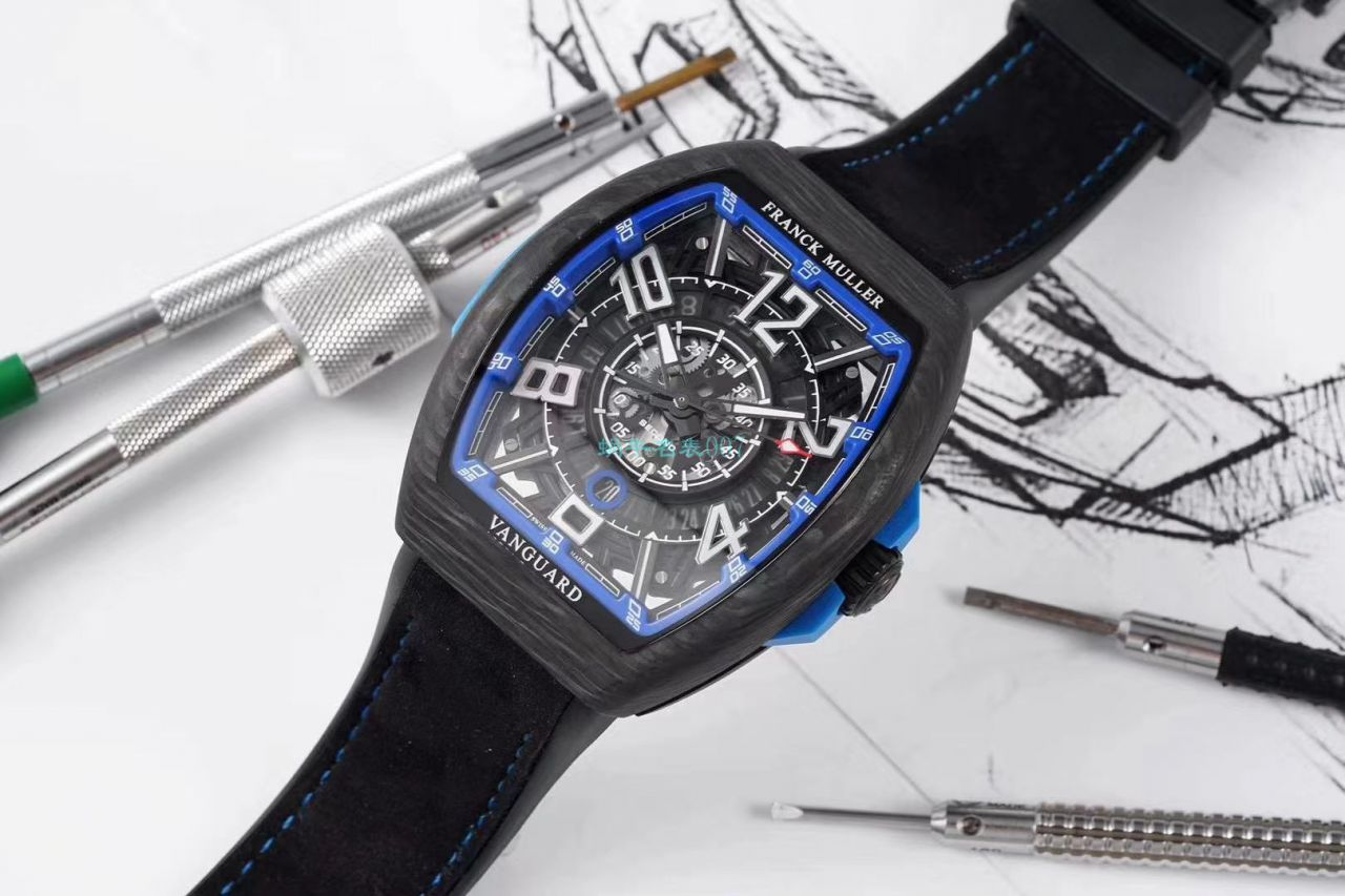 TW Factory 推出 Replica Copy 法穆兰 carbon fiber WPHH 2020 Vanguard™ Racing镂空系列 wrist watches  / FL070