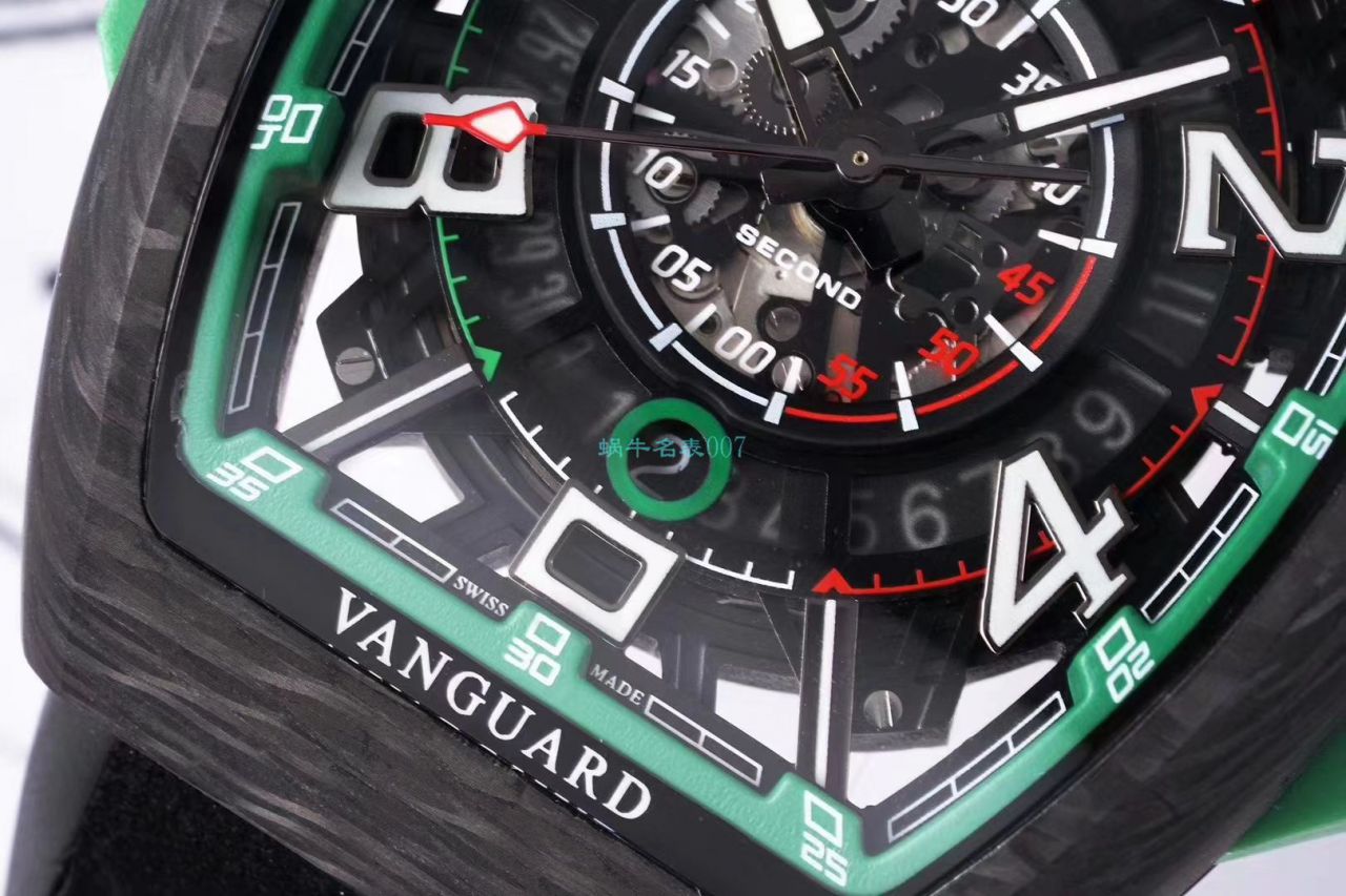 TW Factory 推出 Replica Copy 法穆兰 carbon fiber WPHH 2020 Vanguard™ Racing镂空系列 wrist watches  / FL070
