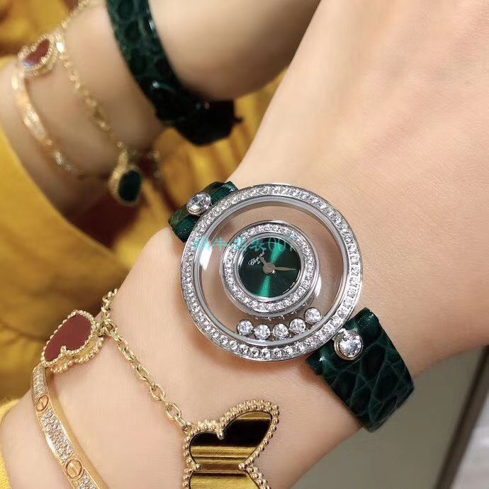 BV Factory  High quality  Replica  Chopard 女表快乐钻203957-5209 wrist watches  / XB062
