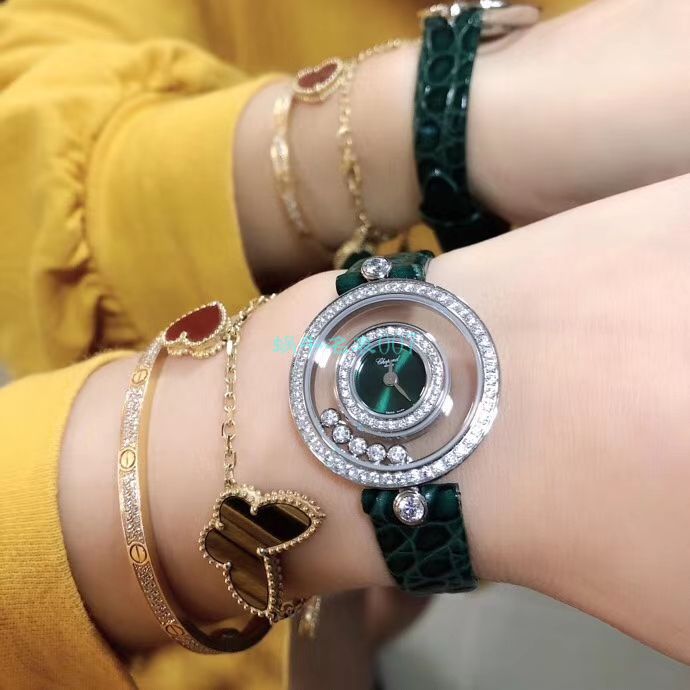 BV Factory  High quality  Replica  Chopard 女表快乐钻203957-5209 wrist watches  / XB062
