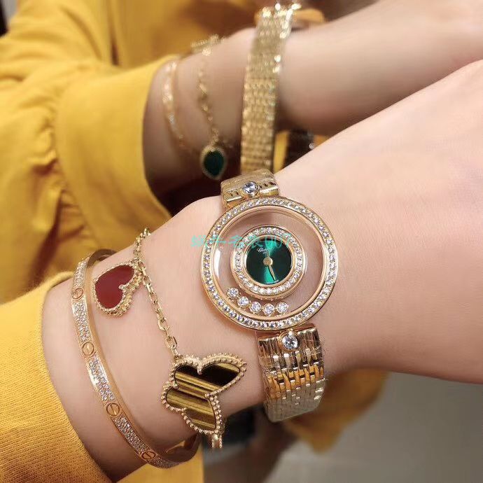 BV Factory  High quality  Replica  Chopard 女表快乐钻203957-5209 wrist watches  / XB062