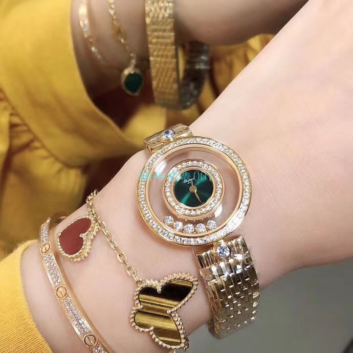 BV Factory  High quality  Replica  Chopard 女表快乐钻203957-5209 wrist watches  / XB062