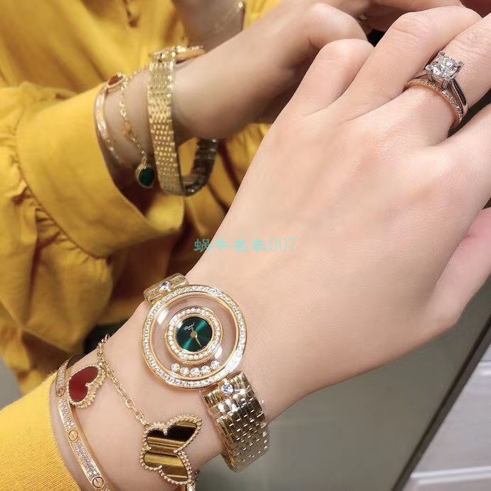 BV Factory  High quality  Replica  Chopard 女表快乐钻203957-5209 wrist watches  / XB062