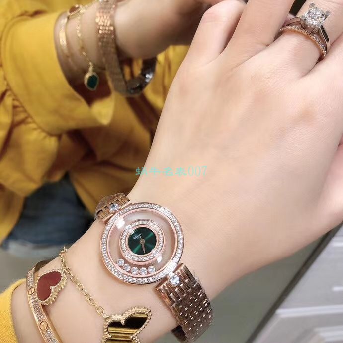 BV Factory  High quality  Replica  Chopard 女表快乐钻203957-5209 wrist watches  / XB062