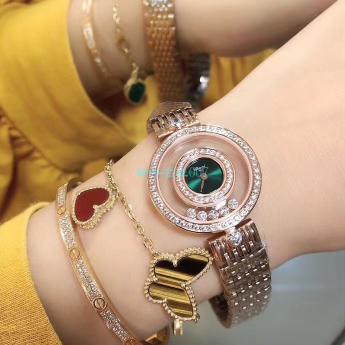 BV Factory  High quality  Replica  Chopard 女表快乐钻203957-5209 wrist watches  / XB062