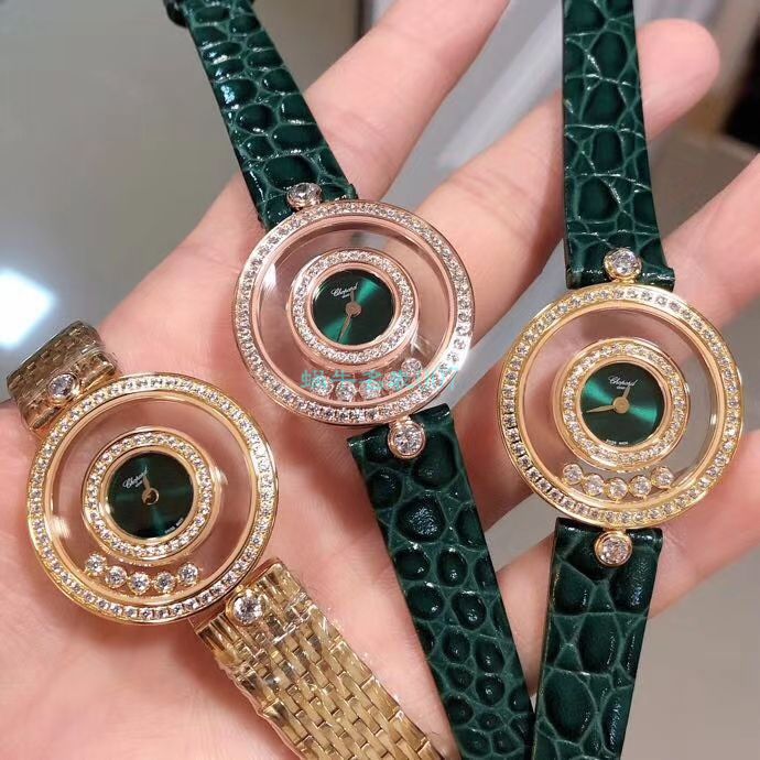 BV Factory  High quality  Replica  Chopard 女表快乐钻203957-5209 wrist watches  / XB062