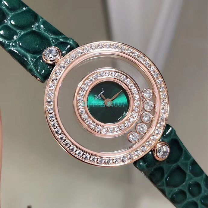 BV Factory  High quality  Replica  Chopard 女表快乐钻203957-5209 wrist watches  / XB062