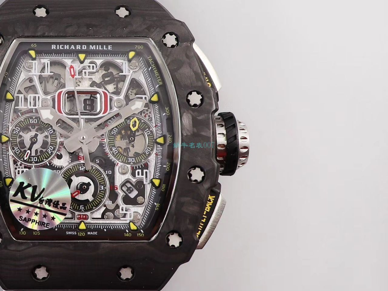 KV Factory  top  Replica  RICHARD MILLE RM-011锻造 carbon fiber 系列【原版 carbon fiber 纹路】V2全新升级版 / KVRM11V2