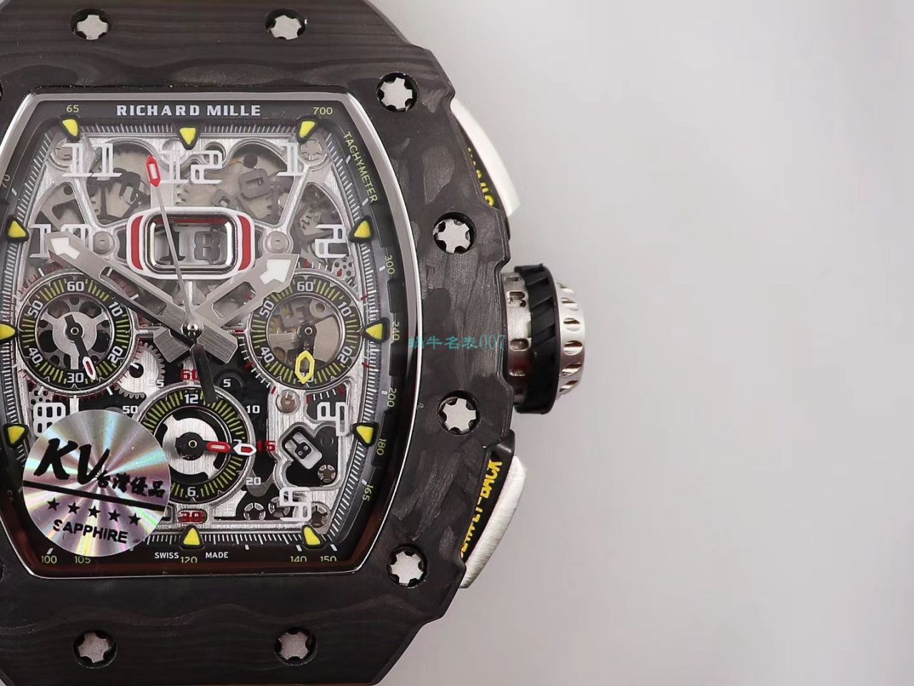 KV Factory  top  Replica  RICHARD MILLE RM-011锻造 carbon fiber 系列【原版 carbon fiber 纹路】V2全新升级版 / KVRM11V2