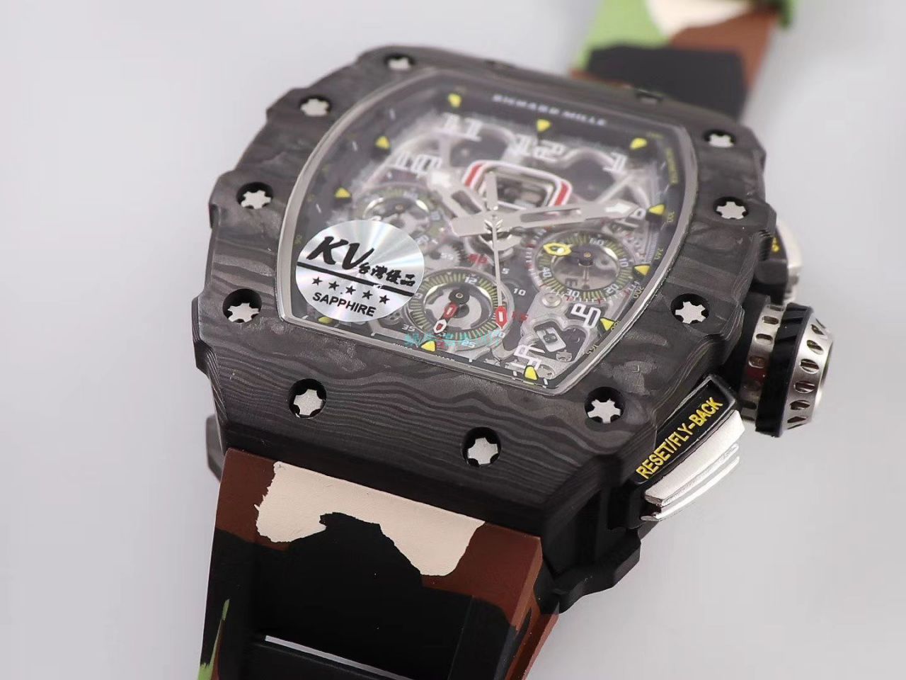 KV Factory  top  Replica  RICHARD MILLE RM-011锻造 carbon fiber 系列【原版 carbon fiber 纹路】V2全新升级版 / KVRM11V2