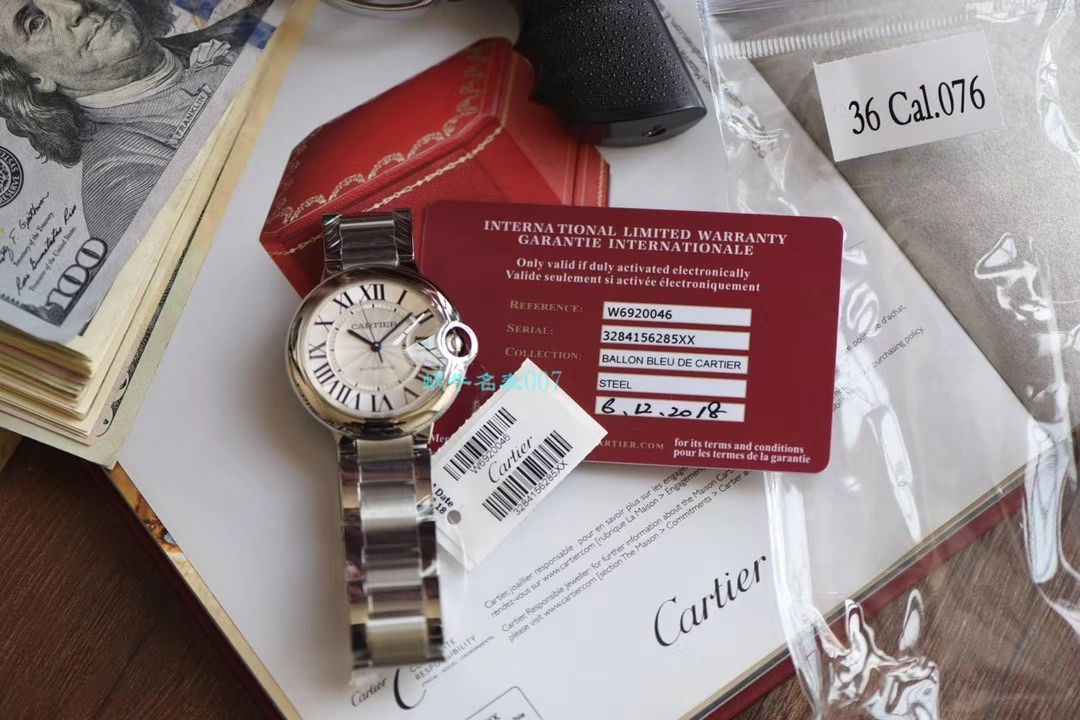 V6 Factory  Cartier  蓝气球女表33,36毫米7K版本 top  Replica Copy 最终版两档 copy customized 级别Cal.076自动 Movement  / K278