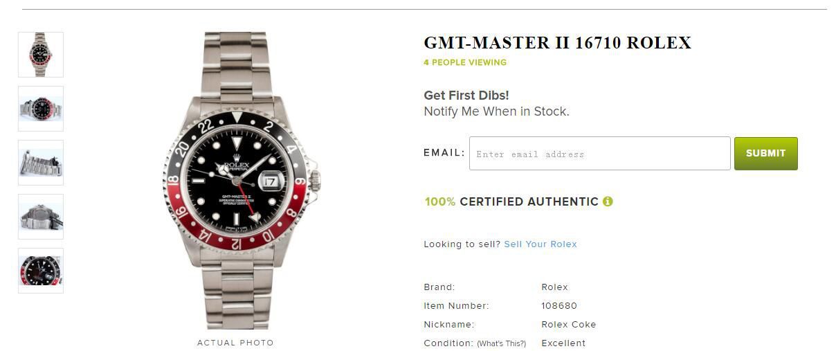  Rolex 复古 GMT MASTER II系列可乐圈GMT Master II  Replica Copy 16710 wrist watches  / R602