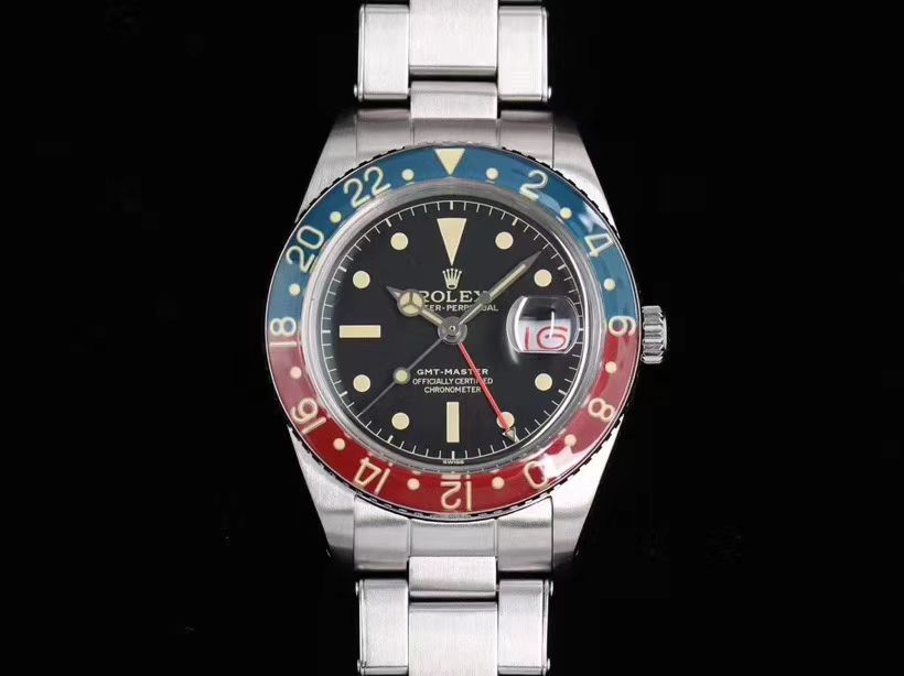  Rolex 复古 GMT MASTER II系列可乐圈GMT Master II  Replica Copy 16710 wrist watches  / R602
