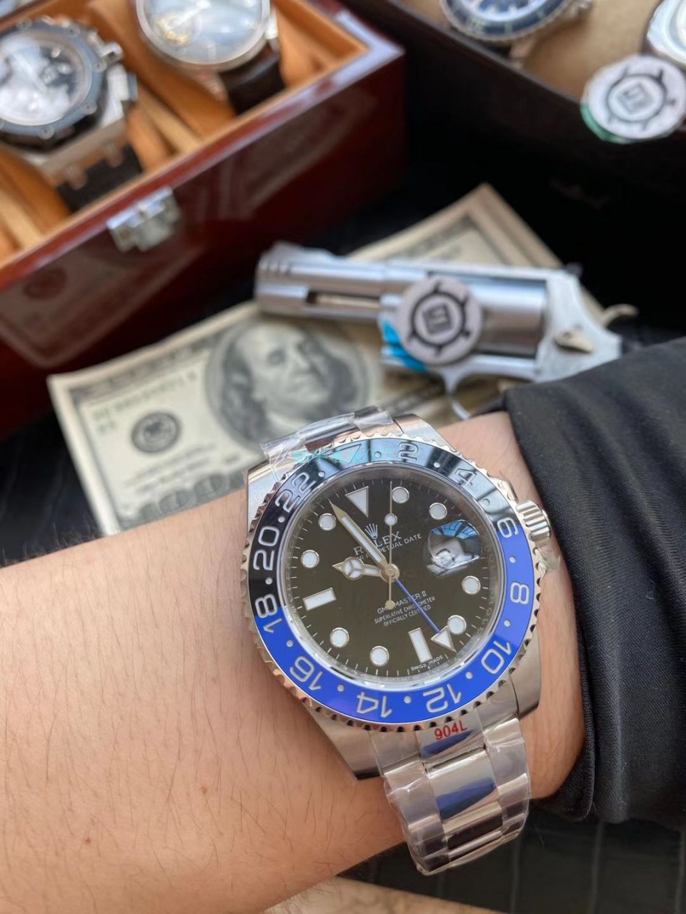V9 Factory 官网 Replica Copy  Watches  Rolex  GMT MASTER II系列116710BLNR-78200 wrist watches (可乐圈) / R603