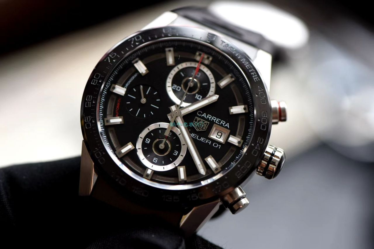 XF Factory 官网黑面旋风 TAG Heuer 卡莱拉系列CAR201Z.FT6046 wrist watches  / TG098