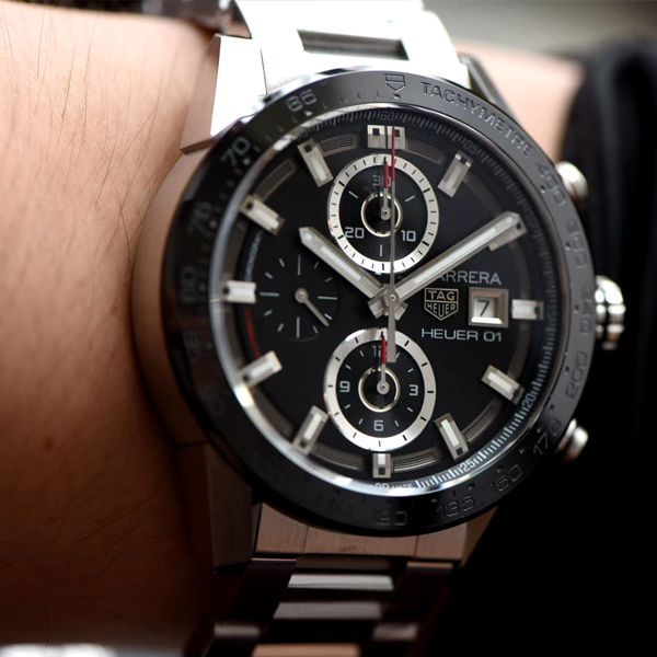 XF Factory  High quality  Replica Watches 黑面旋风 TAG Heuer 卡莱拉系列CAR201Z.BA0714 wrist watches  / TG097