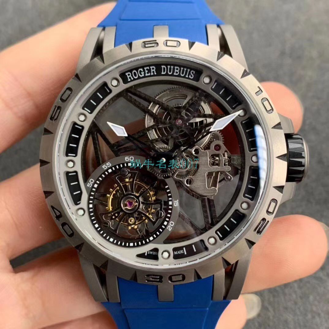 BBR Factory  top  Replica Copy  Tourbillon 罗杰杜彼EXCALIBUR（王者系列）系列RDDBEX0479蓝色 watchband   wrist watches  / LJ066