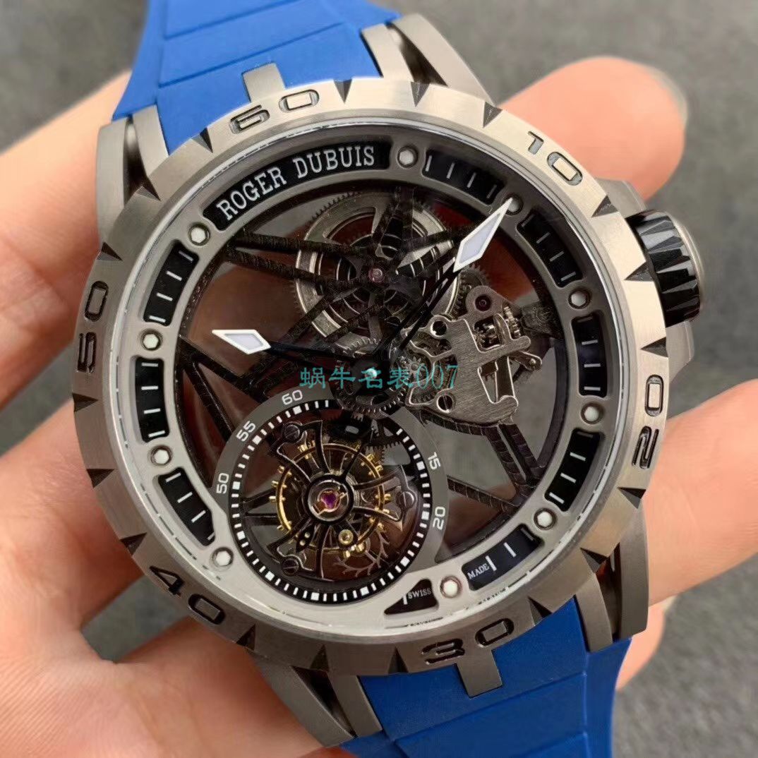BBR Factory  top  Replica Copy  Tourbillon 罗杰杜彼EXCALIBUR（王者系列）系列RDDBEX0479蓝色 watchband   wrist watches  / LJ066