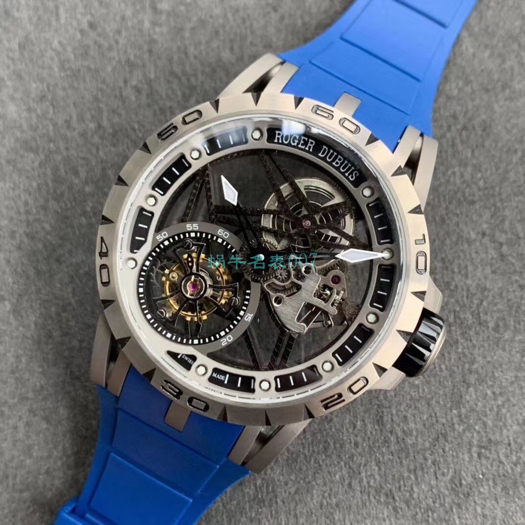 BBR Factory  top  Replica Copy  Tourbillon 罗杰杜彼EXCALIBUR（王者系列）系列RDDBEX0479蓝色 watchband   wrist watches  / LJ066
