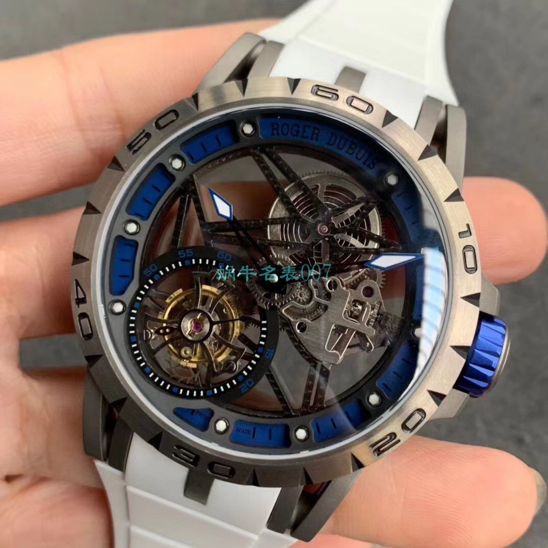 BBR Factory  top  Replica Copy  Tourbillon 罗杰杜彼EXCALIBUR（王者系列）系列RDDBEX0479蓝色 watchband   wrist watches  / LJ066