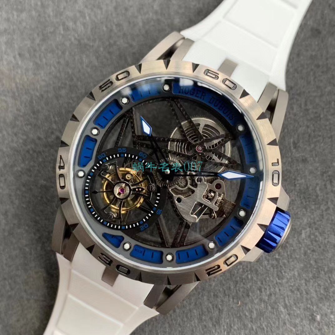 BBR Factory  top  Replica Copy  Tourbillon 罗杰杜彼EXCALIBUR（王者系列）系列RDDBEX0479蓝色 watchband   wrist watches  / LJ066