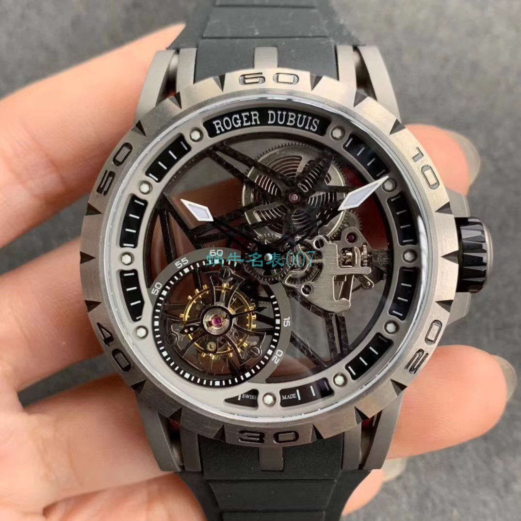 BBR Factory  top  Replica Copy  Tourbillon 罗杰杜彼EXCALIBUR（王者系列）系列RDDBEX0479蓝色 watchband   wrist watches  / LJ066