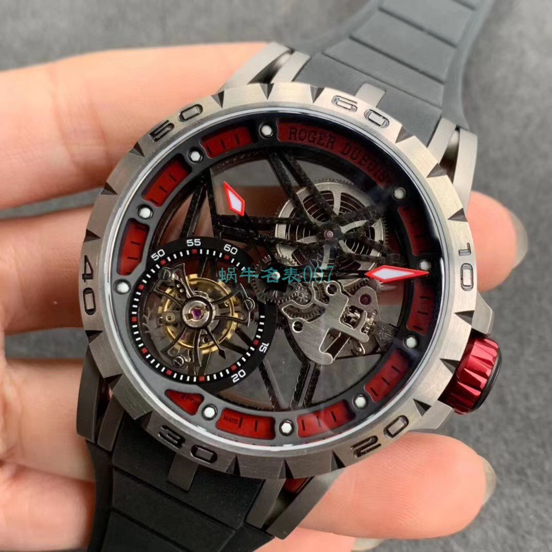 BBR Factory  top  Replica Copy  Tourbillon 罗杰杜彼EXCALIBUR（王者系列）系列RDDBEX0479蓝色 watchband   wrist watches  / LJ066