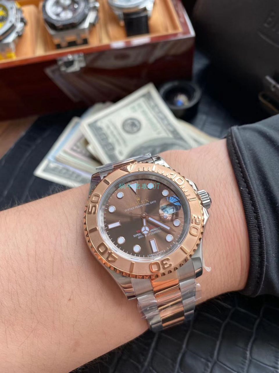 AR Factory  top  Replica Copy 玫瑰金 Rolex  Yacht-Master 系列m126621-0001 wrist watches  / R608