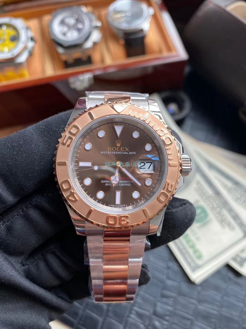 AR Factory  top  Replica Copy 玫瑰金 Rolex  Yacht-Master 系列m126621-0001 wrist watches  / R608