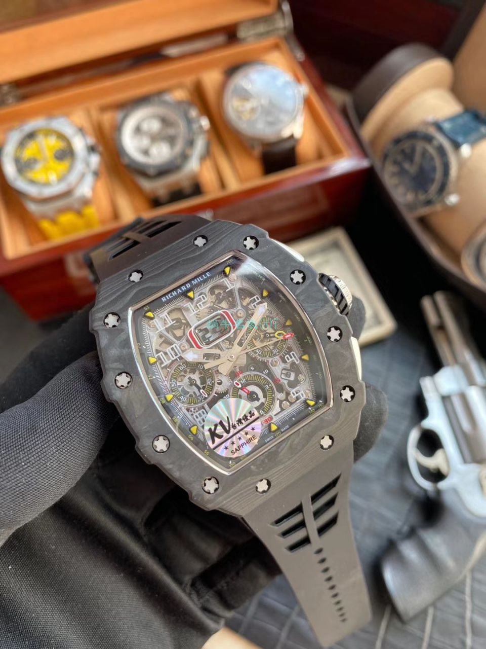KV Factory V2升级版 High quality  Replica Watches  Richard Miller 男士系列RM 011 wrist watches  / KV011V2C