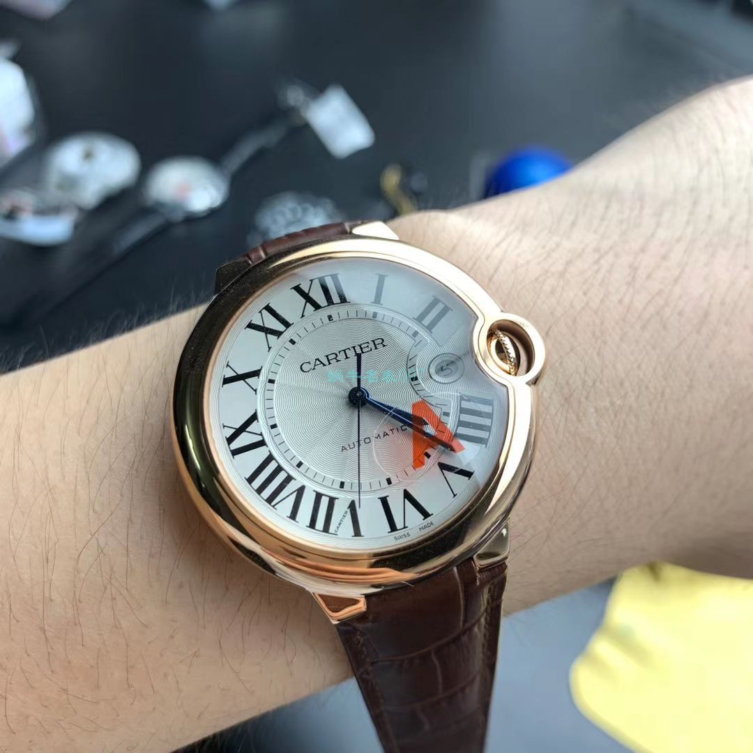 【独家视频测评V6 Factory  Perfect  High quality  Replica Watches 】 Cartier  大号蓝气球42毫米W6900651玫瑰金 wrist watches  / K043