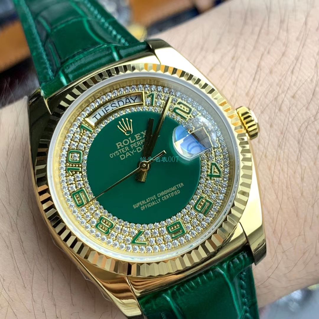  Rolex  Day-Date 型系列118138绿盘 wrist watches  / R609