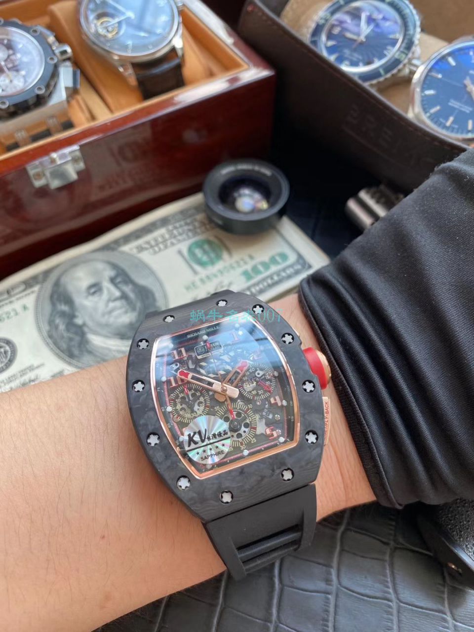 KV Factory V2升级版 RICHARD MILLE  Replica Copy 锻造 carbon fiber RM 011 LOTUS F1 TEAM wrist watches  / KVRM011V2A
