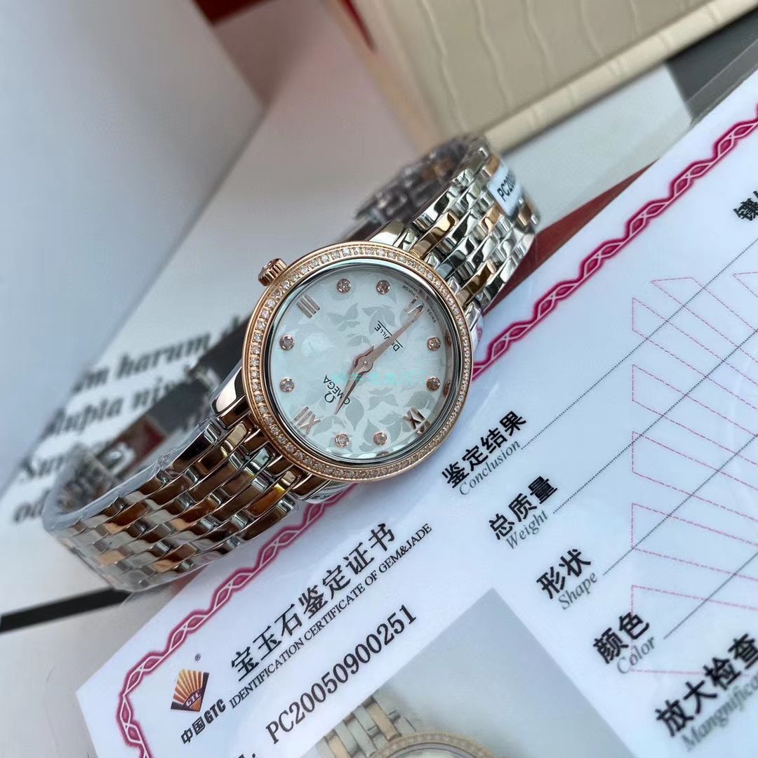 渠道原单真钻OMEGA碟飞女表424.25.27.60.52.001 wrist watches (蝶舞) / M701