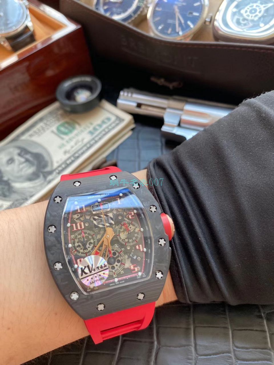 KV Factory V2锻造 carbon fiber  RICHARD MILLE  Replica Copy  Watches RM 011 LOTUS F1 TEAM 莲花车队限量版 / KVRM011LOTUSF1