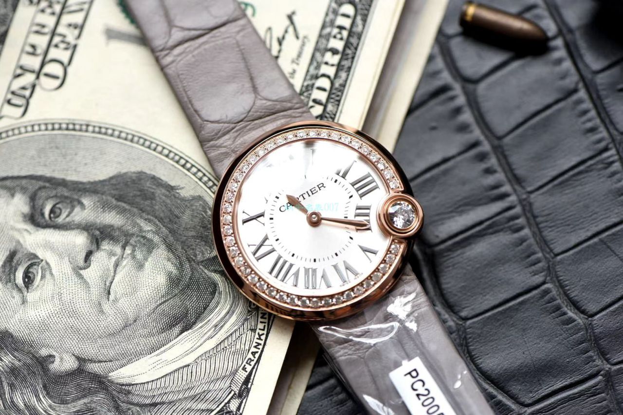  TOP  copy customized 真钻女表 Cartier  B top  Replica Copy ALLON BLANC DE  Cartier 系列WJBL0008 wrist watches  / K281
