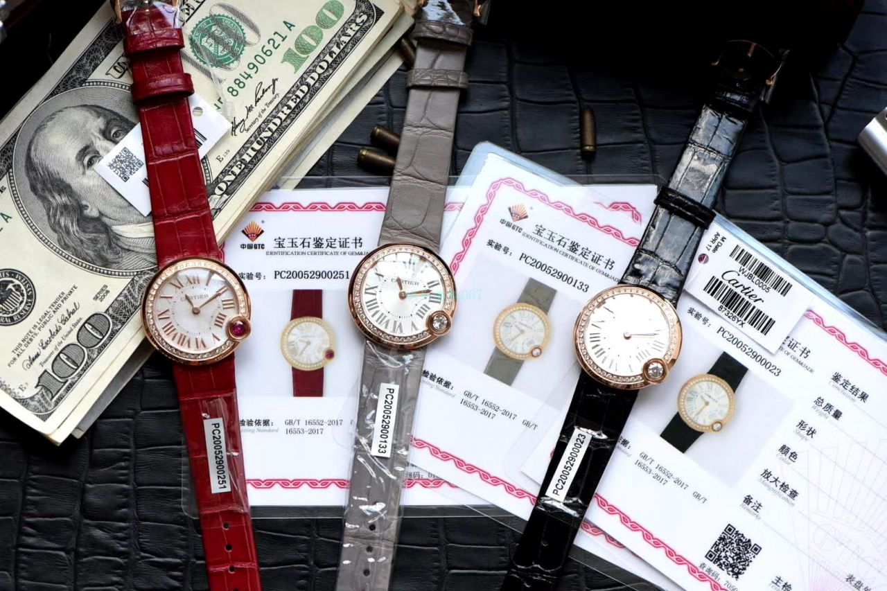  TOP  copy customized 真钻女表 Cartier  B top  Replica Copy ALLON BLANC DE  Cartier 系列WJBL0008 wrist watches  / K281