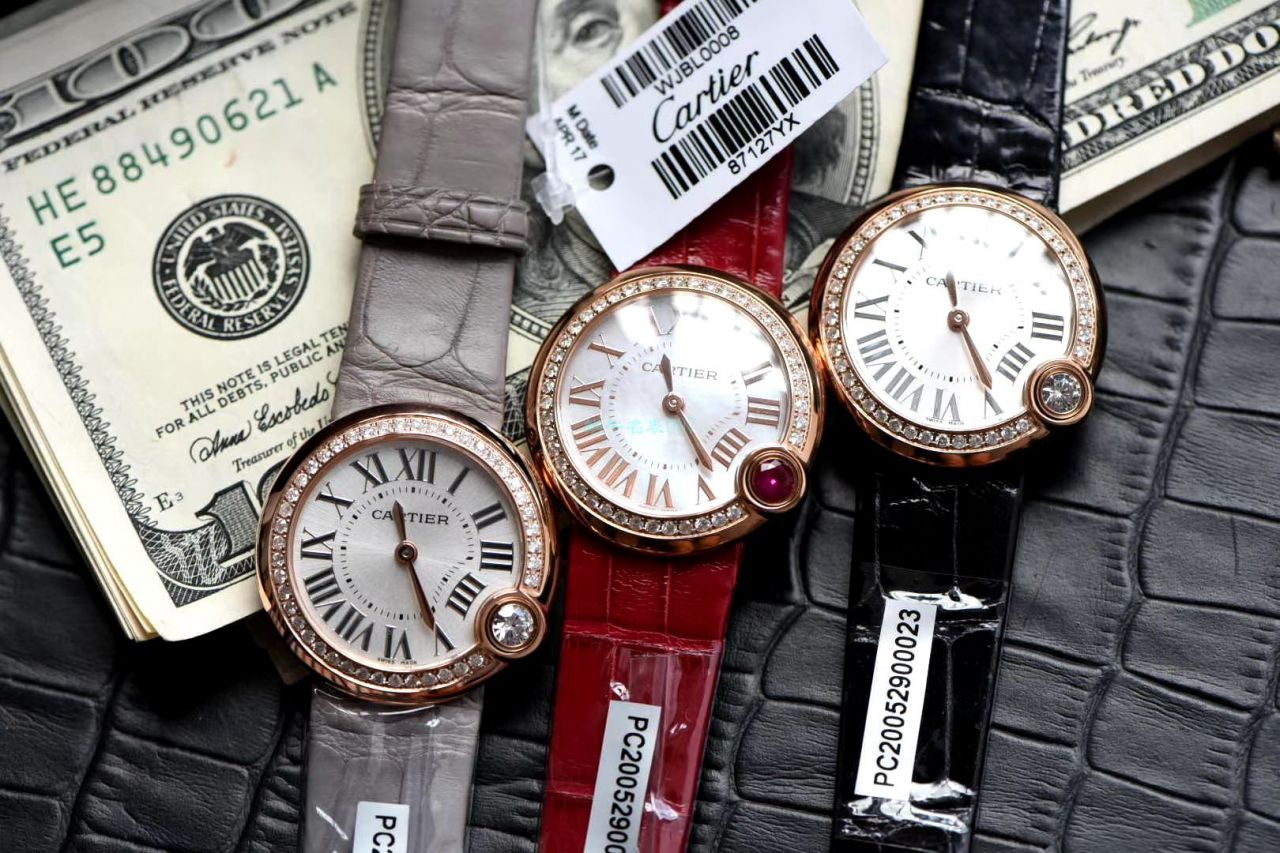  TOP  copy customized 真钻女表 Cartier  B top  Replica Copy ALLON BLANC DE  Cartier 系列WJBL0008 wrist watches  / K281