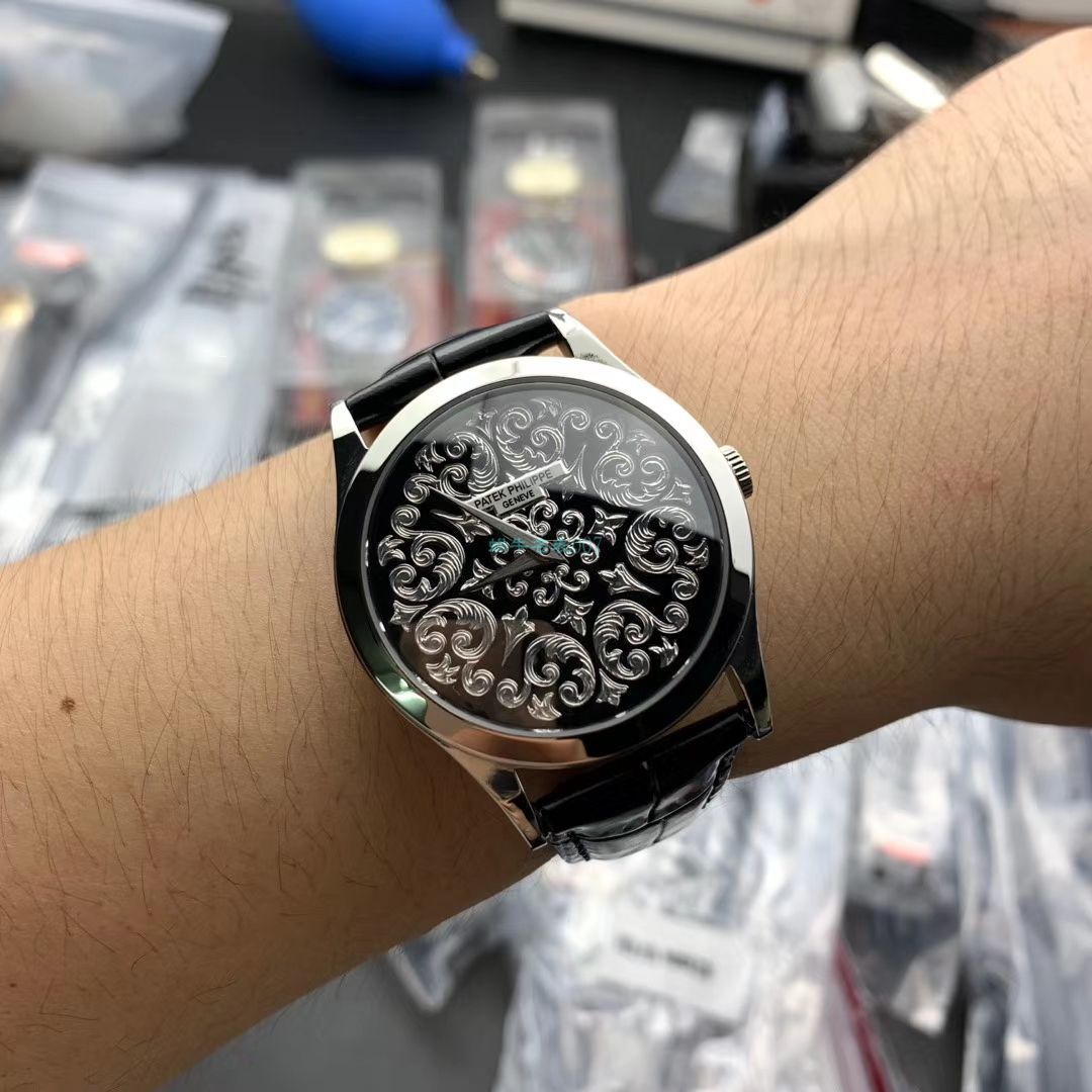 FL Factory  PATEK PHILIPPE  Replica Copy  Watches 古典表系列5088/100P-001雕花 wrist watches  / BD293
