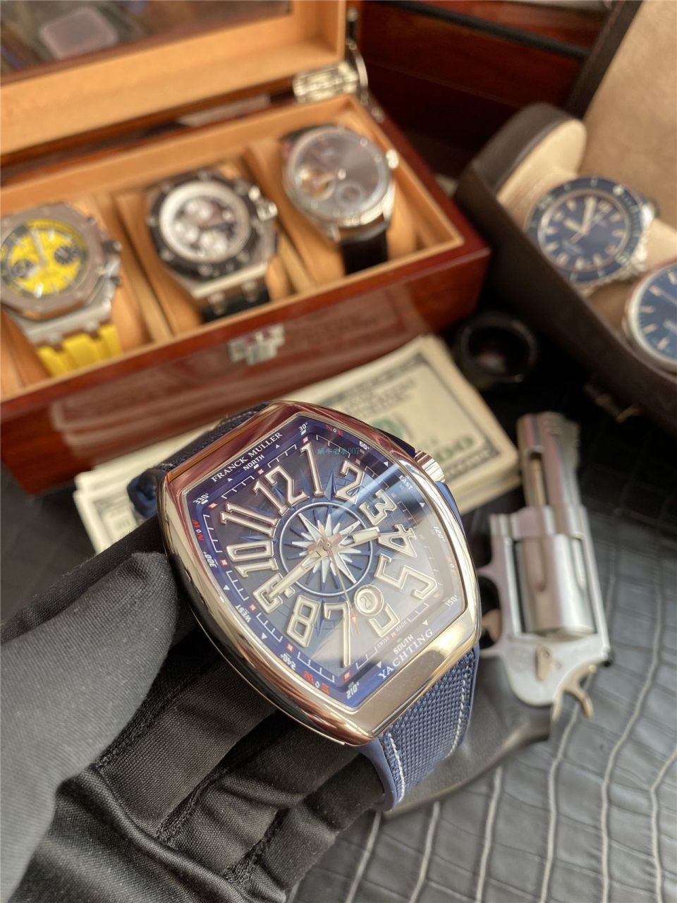  Video analysis ZF Factory 法穆兰 Replica Copy  Watches 蓝游艇V 45 SC DT YACHTING wrist watches  / FL073