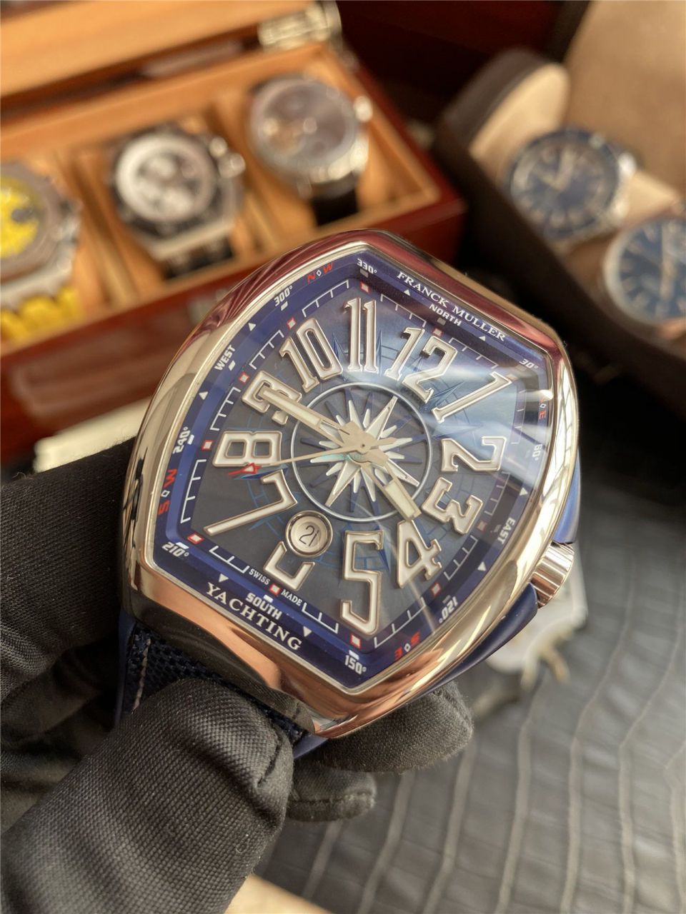 Video analysis ZF Factory 法穆兰 Replica Copy  Watches 蓝游艇V 45 SC DT YACHTING wrist watches  / FL073