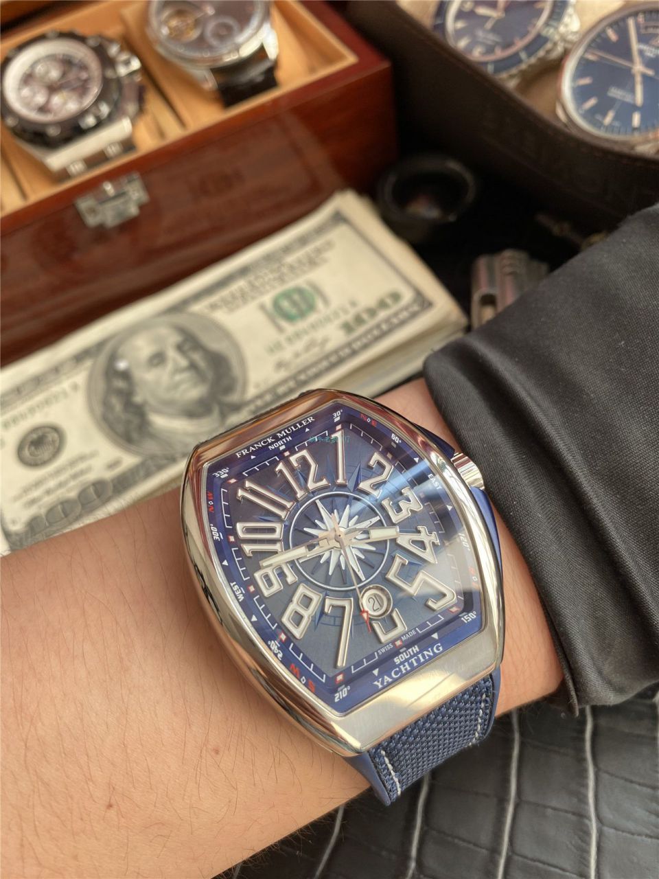 ZF Factory  Replica Copy  Franck Muller MEN'S COLLECTION系列V 45 SC DT YACHTING wrist watches  / FL068