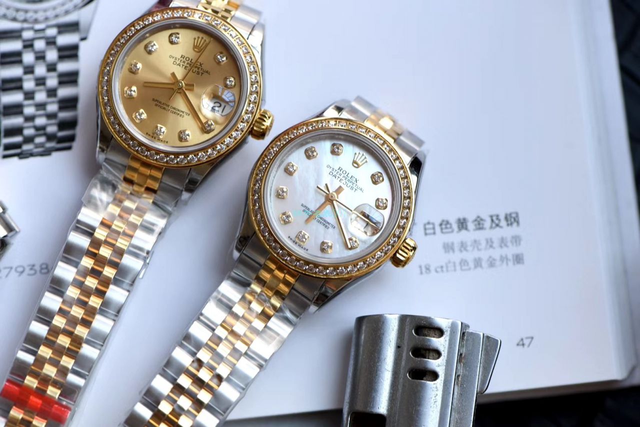 TW Factory  High quality  Replica Watches  Rolex 女装28MM  Datejust m279381rbr-0003，m279383rbr-0021 wrist watches  / R612