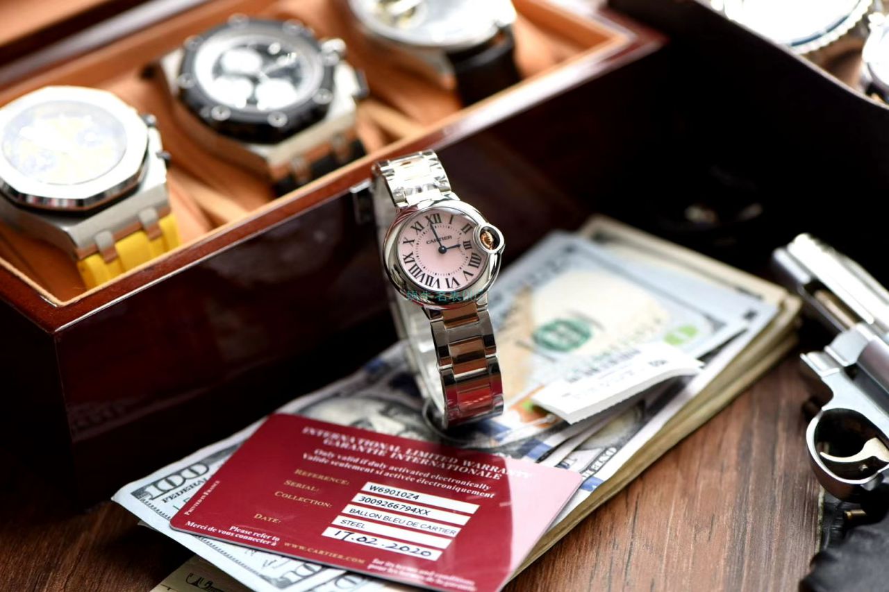 V6 Factory V7版本 Replica Copy  Watches  Cartier  蓝气球28毫米W2BB0009女装 / K287