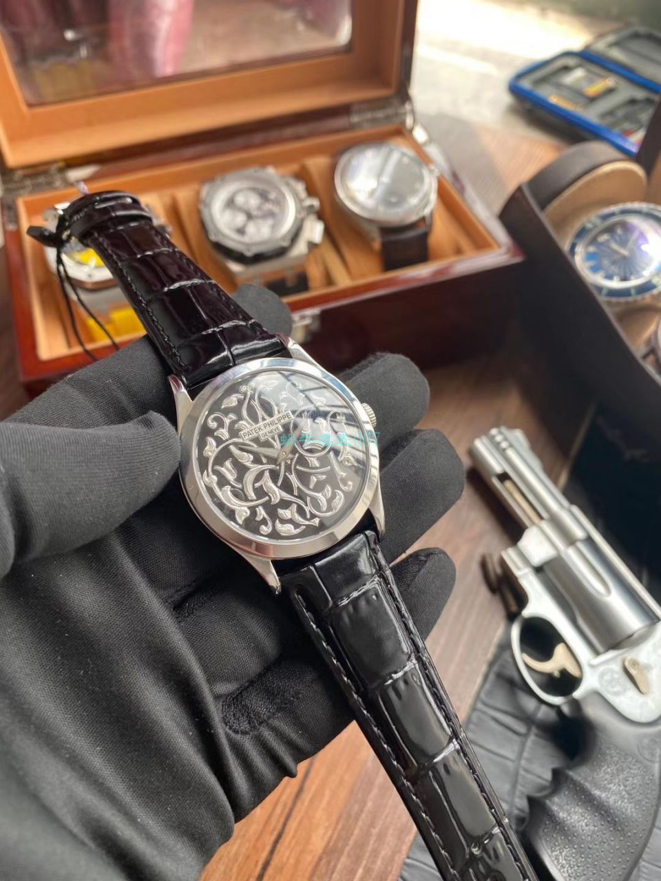 FL Factory  PATEK PHILIPPE  Replica Copy  Watches 古典表系列5088/100P-001雕花 wrist watches  / BD293
